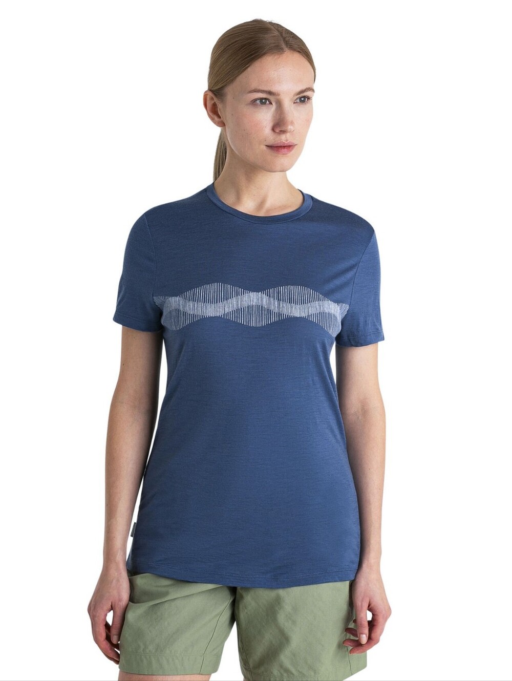 Icebreaker Womens Merino 150 Tech Lite III SS Tee Mountain Lines